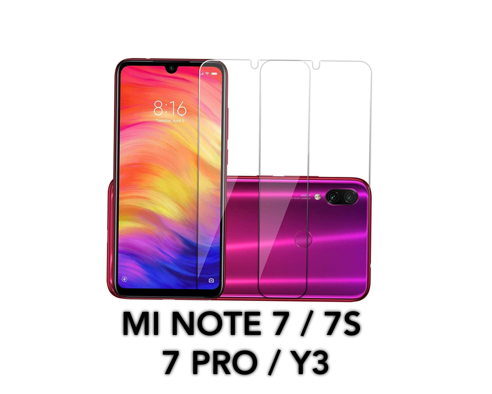 MI NOTE 7 / 7PRO / Y3 NORMAL TEMPERED GLASS