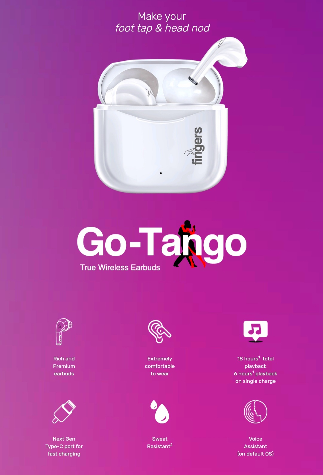 Fingers Go Tango TWS Earbuds - Image 3