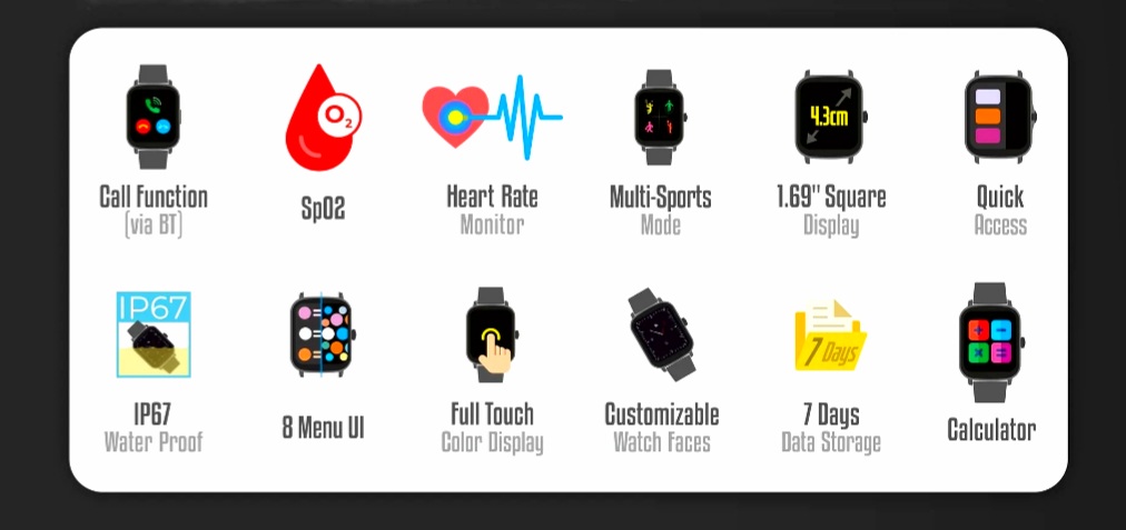 Zebronics Drip Smart Watch with Call Functions ( BLACK COLOR - UNISEX ) - Image 11