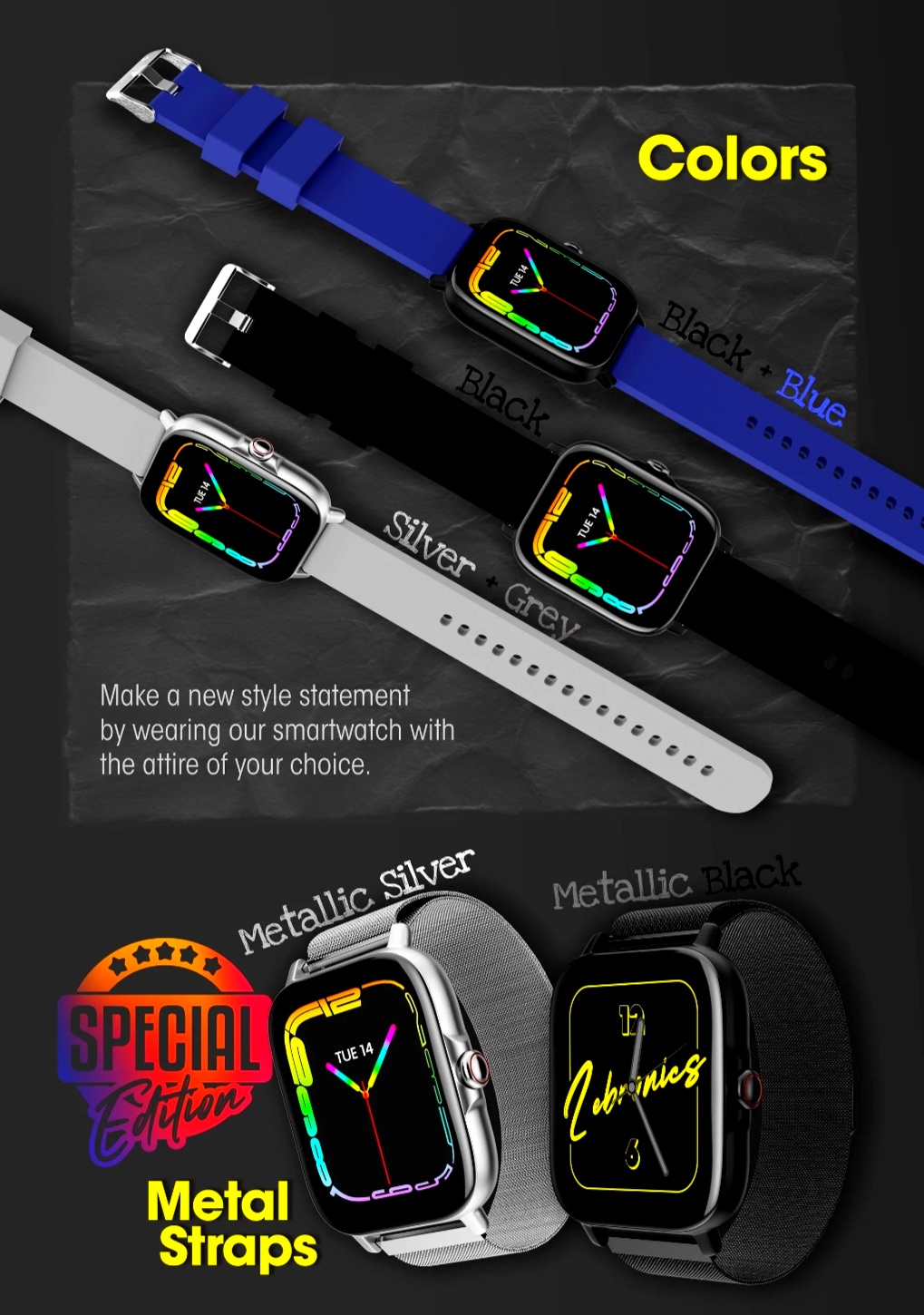 Zebronics Drip Smart Watch with Call Functions ( BLACK COLOR - UNISEX ) - Image 10