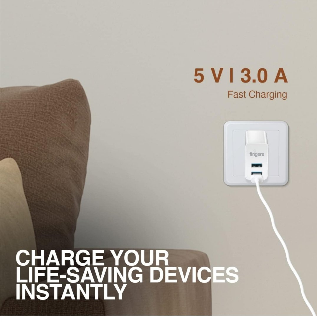 FINGERS PA0503A DUAL MOBILE CHARGER ADAPTER - Image 2