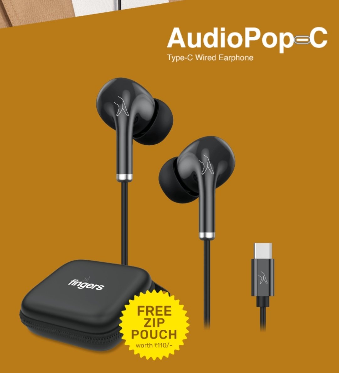 FINGERS EARPHONE AUDIO POP- C - Image 5