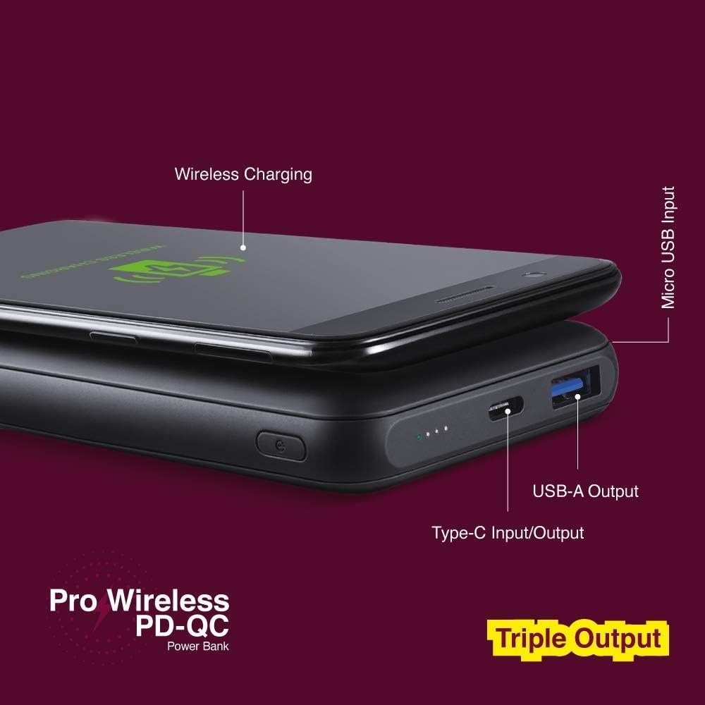 FINGERS POWER BANK 10000mah PRO WIRELESS (PD+QC)