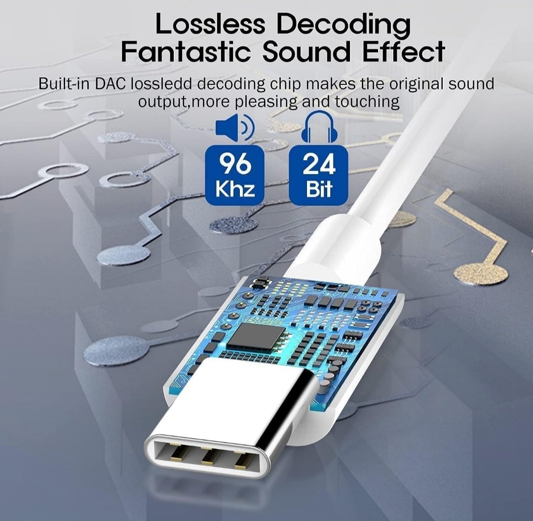 TYPE C TO AUDIO JACK ADAPTER CABLE (WHITE) - Image 3