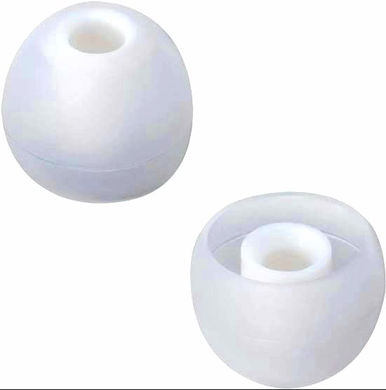 EARPHONES WHITE RUBBER CAPS ( PACK OF 4 )