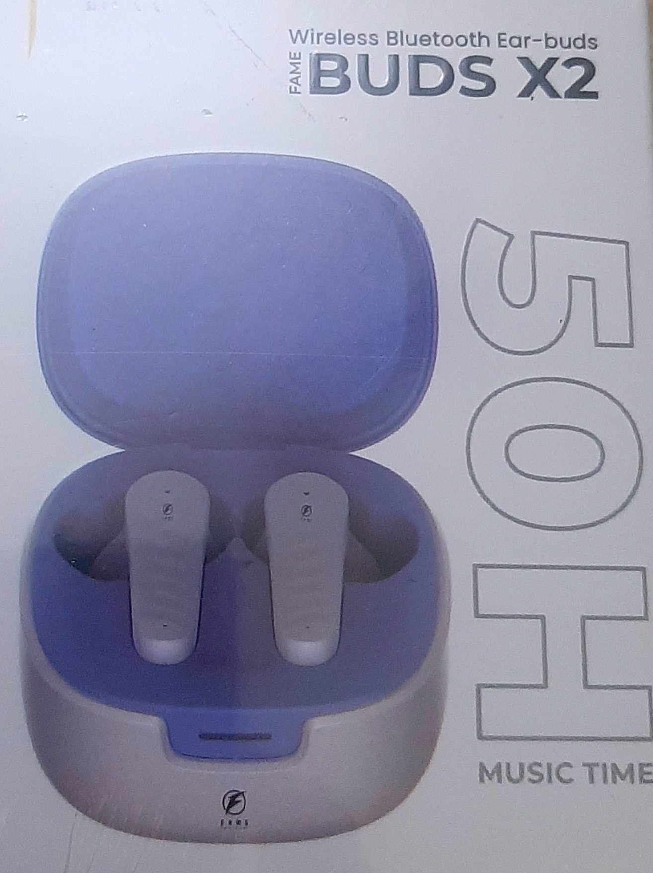 FAME BUDS X2 TWS EARBUDS ( ROYAL BLUE WITH WHITE ) - Image 2