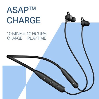 BOAT ROCKERZ 200 WIRELESS NECKBAND BLUETOOTH EARPHONES (ACTIVE BLACK)