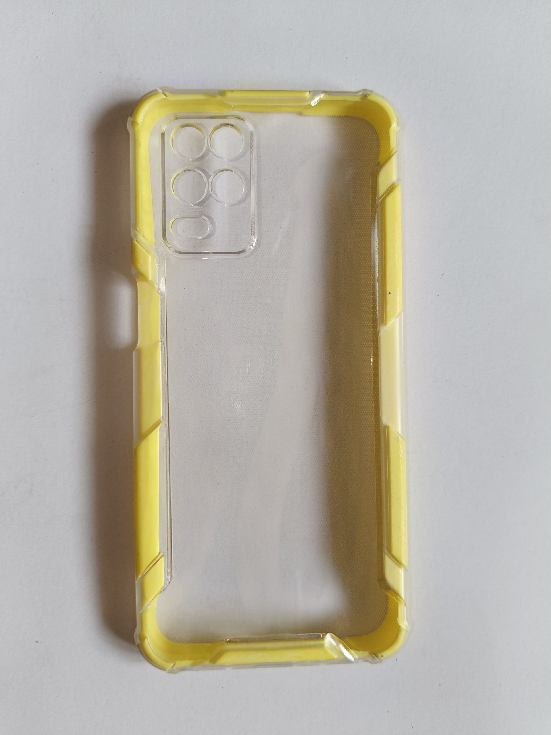 REALME 8 5G/Realme Narzo 30 5G / Realme 9 5G / Realme 8s 5G BACK CASE (TRANSPARENT WITH COLOUR BORDER)YELLOW/BLUE
