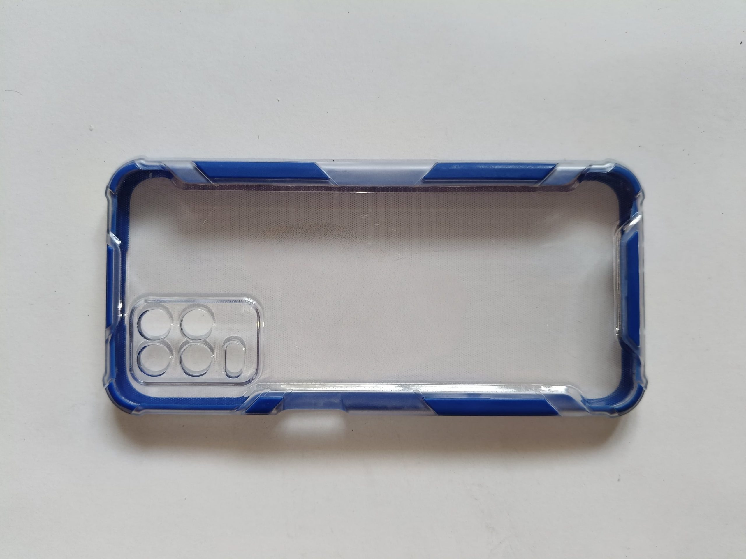 REALME 8 5G/Realme Narzo 30 5G / Realme 9 5G / Realme 8s 5G BACK CASE (TRANSPARENT WITH COLOUR BORDER)YELLOW/BLUE - Image 2