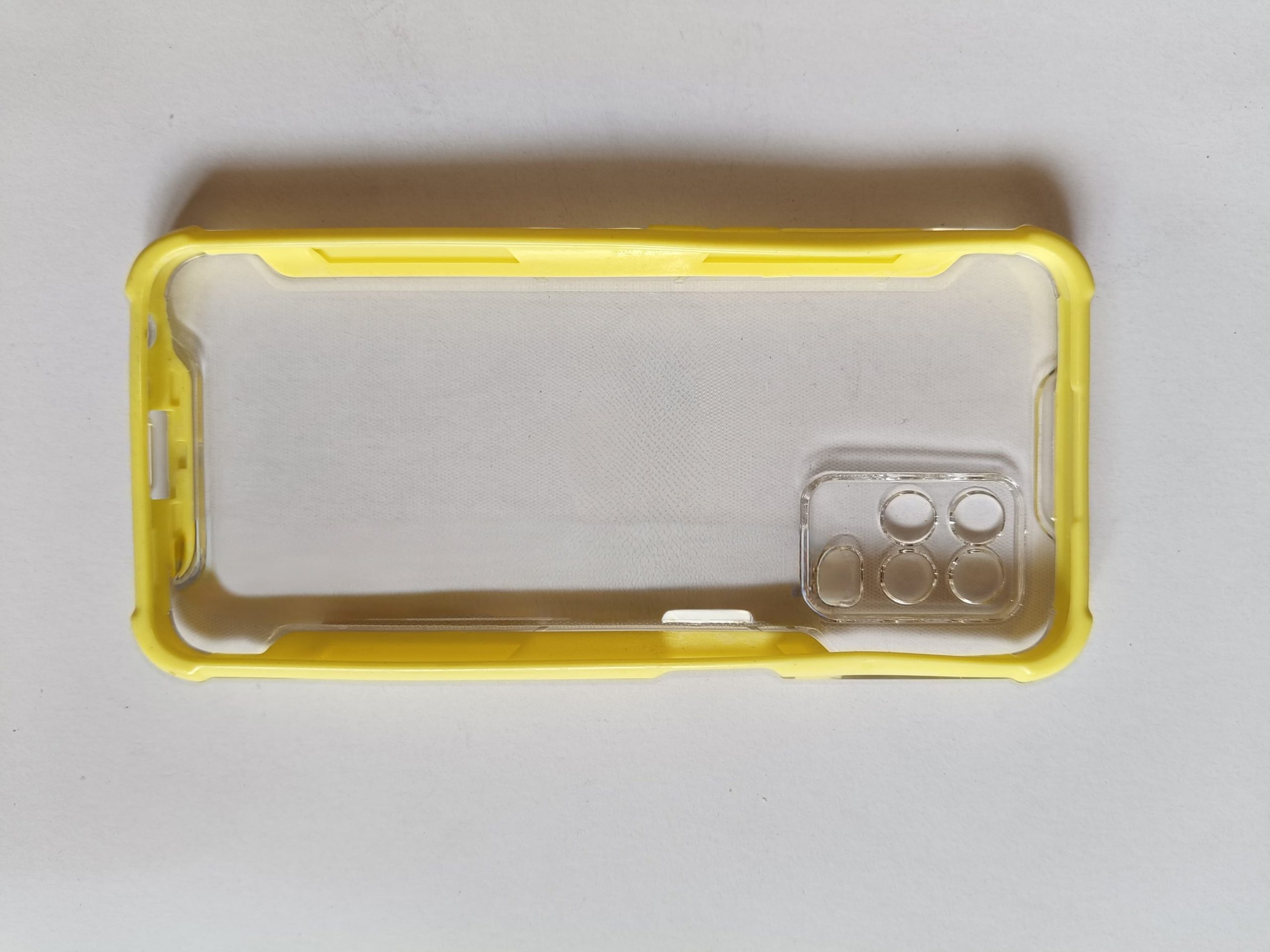 REALME 8 5G/Realme Narzo 30 5G / Realme 9 5G / Realme 8s 5G BACK CASE (TRANSPARENT WITH COLOUR BORDER)YELLOW/BLUE - Image 3