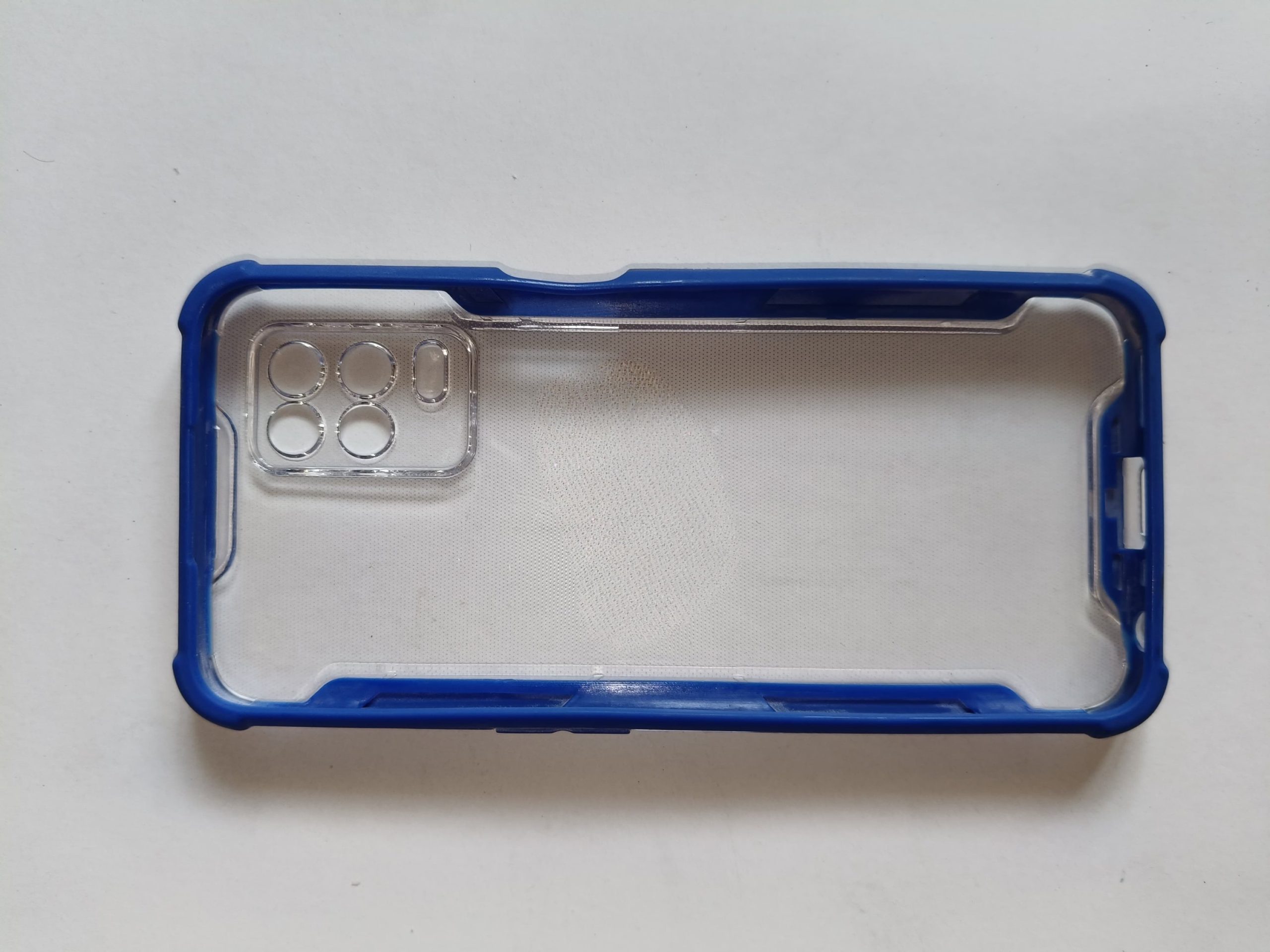 REALME 8 5G/Realme Narzo 30 5G / Realme 9 5G / Realme 8s 5G BACK CASE (TRANSPARENT WITH COLOUR BORDER)YELLOW/BLUE - Image 4