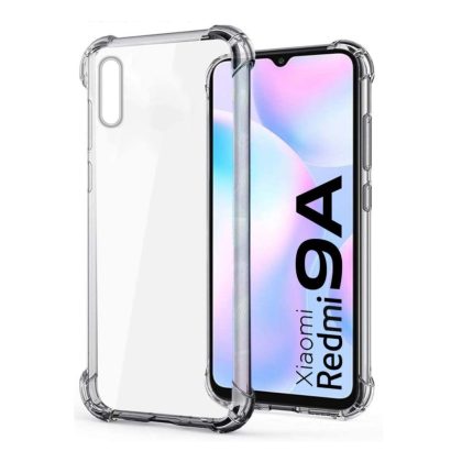 Redmi 9A Transparent back cover with Golden Border